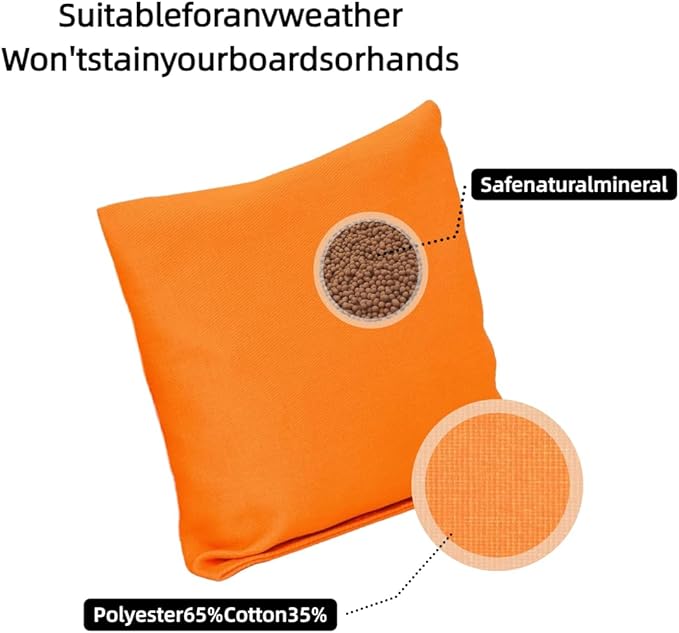 Sandbag Toss Set, Piece Standard Beanbag Set for Tossing Official Professional-Size and Weight Sandbags, Two-Tone All-Weather Sandbag Beanbag Set with Rainproof Carry Bag