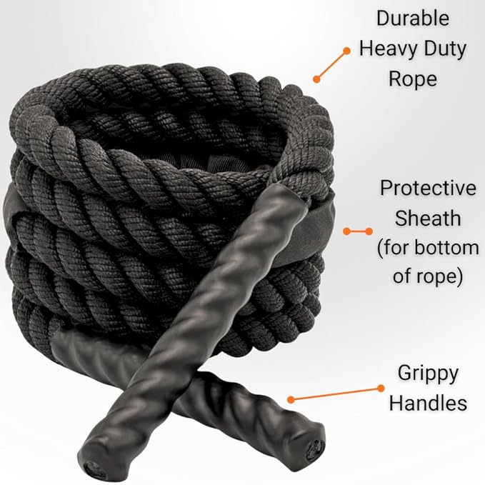 Weighted Jump Rope for Men and Women. Heavy Adult Jump Rope for Fitness, Exercise, Strength, Cardio, and Weight Loss. 2.4lb to 5lb.