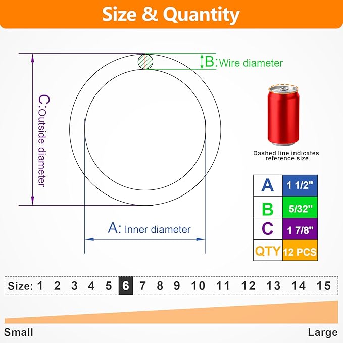 1-1/2 inch Metal O Rings, Stainless Steel Round Ring Buckles, Solid Welded Metal Ring for Dog Collars, Macrame, Hanging Strap Slings