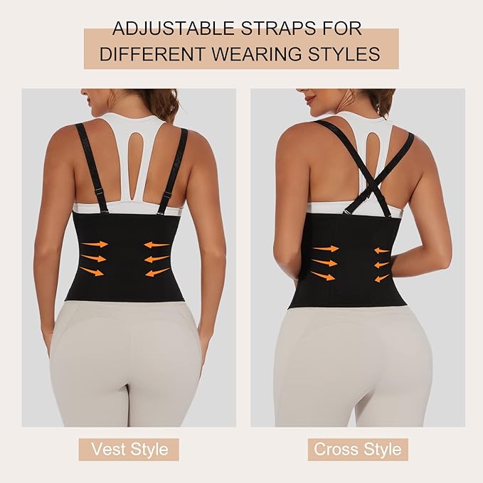 YADIFEN Waist Trainer for Women,Zipper Corset Body Shaper for Tummy Control Neoprene Cincher Sweat Sauna Vest Tank Top