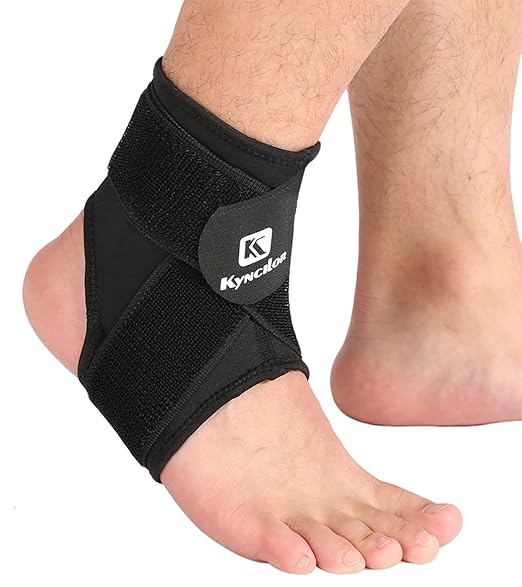 SUJAYU Ankle Brace & Elastic Supports for Men & Women, Ankle Support Ankle Compression Sleeve, Plantar Fasciitis Relief Achilles Tendonitis Brace Achilles Tendonitis Wrap, Pack of 1 (Black, Medium)