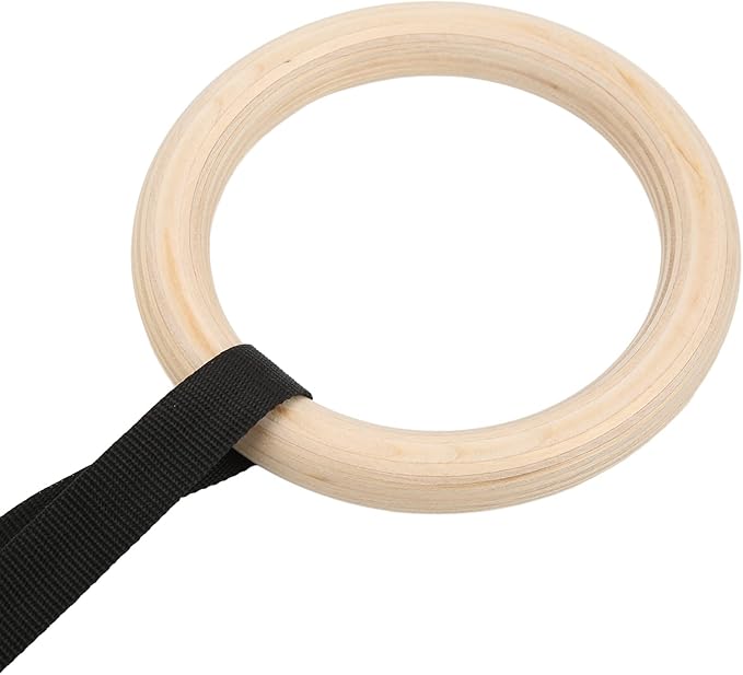 1 Pair Pull Up Training Rings Wooden Gymnastics Rings Gymnastics Rings Gymnastics Rings Suspension for Home Gym WorkoutTraining Rings