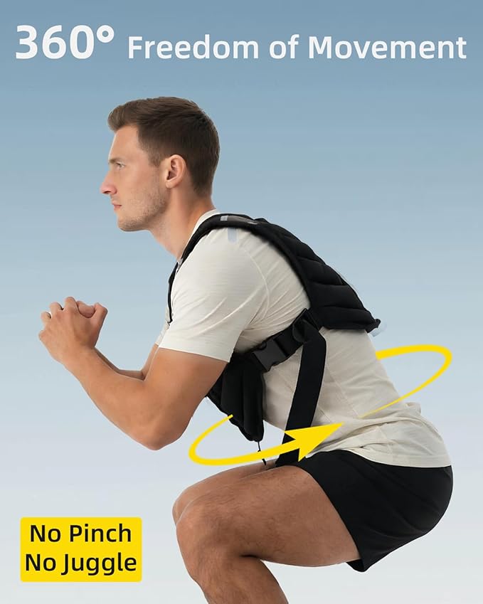 Abahub Strength Training Weight Vest with Zipper, 10lb Weighted Vest with Reflective Stripe for Workout, Strength Training, Running, Walking, Fitness, Muscle Building