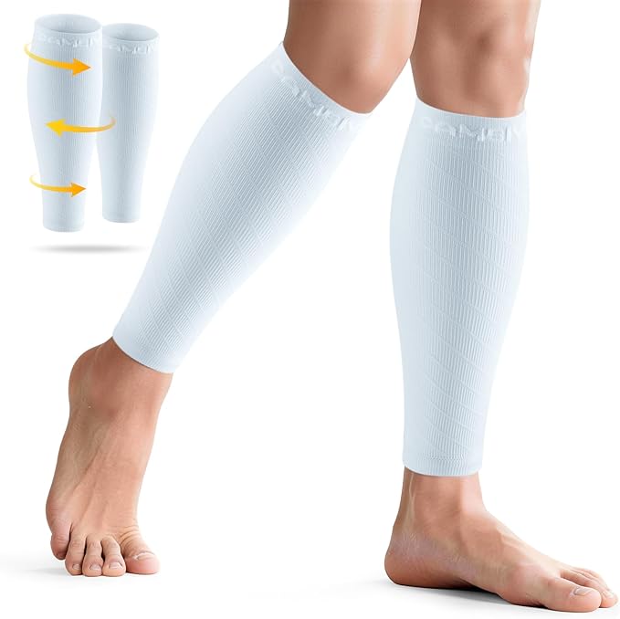CAMBIVO 3-Pair Calf Compression Sleeves for Men & Women – Footless Socks for Shin Splints & Leg Pain Relief, 1 Pair Available