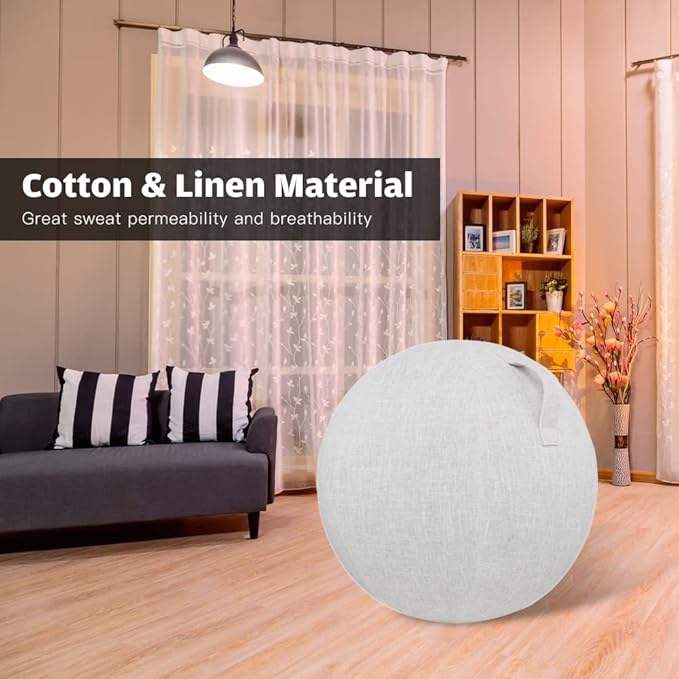 Karlak 55cm/65cm/75cm Cotton+Linen ive Yoga Ball Cover Exise Ball ion Skin Wrap Accessory
