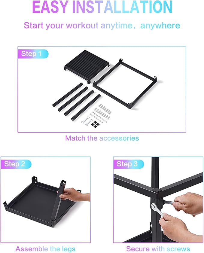 Pro-Grade Plyometric Jump Box Gym Fitness Exercise Set, Steel Anti-Slip Step Up Box, 3-Pack(12/18/24 Inch) Plyo Box Jumps for Home Gym Jumping, Squat, Strength Training