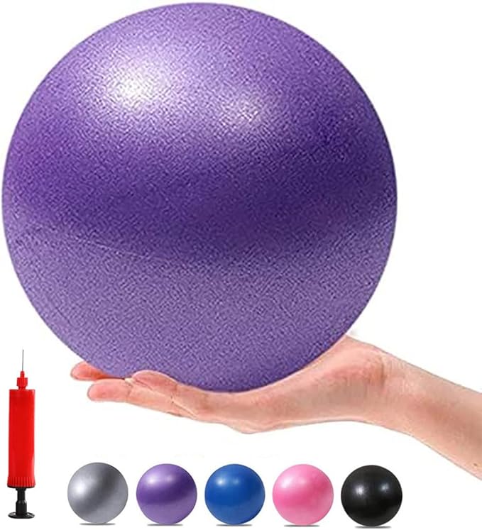 Exercise Pilates Mini Yoga Barre Small for Home Stability Squishy Training Physical Therapy Improves Balance with Pump(Purple, 6 Inch)