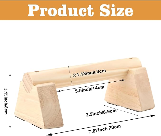 Parallettes Push Up Bar, Calisthenics Strength Training Equipment for Home, Wooden Pushup Handles for Floor