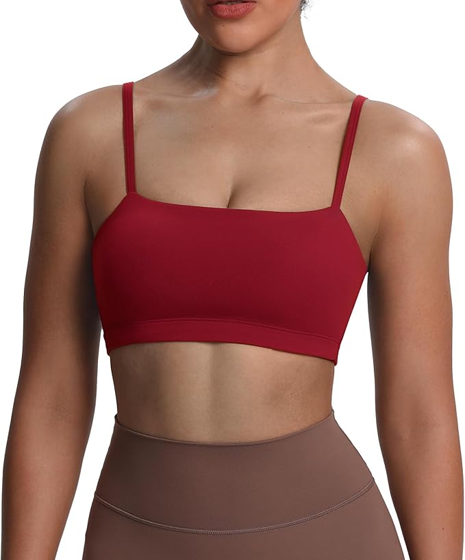 Aoxjox Women's Workout Bandeau Bras Training Fitness Running Yoga Crop Tank