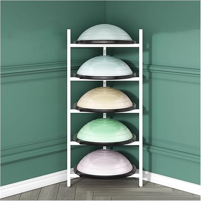 WDJBPSH 4/5 - Tier Exercise Ball Storage Rack, Upright Commercia Yoga Balls Organizer for Bosu Slam Bowling Medicine Balls, Home Gym/Yoga Studios/Office/Fitness Club/Space Saving