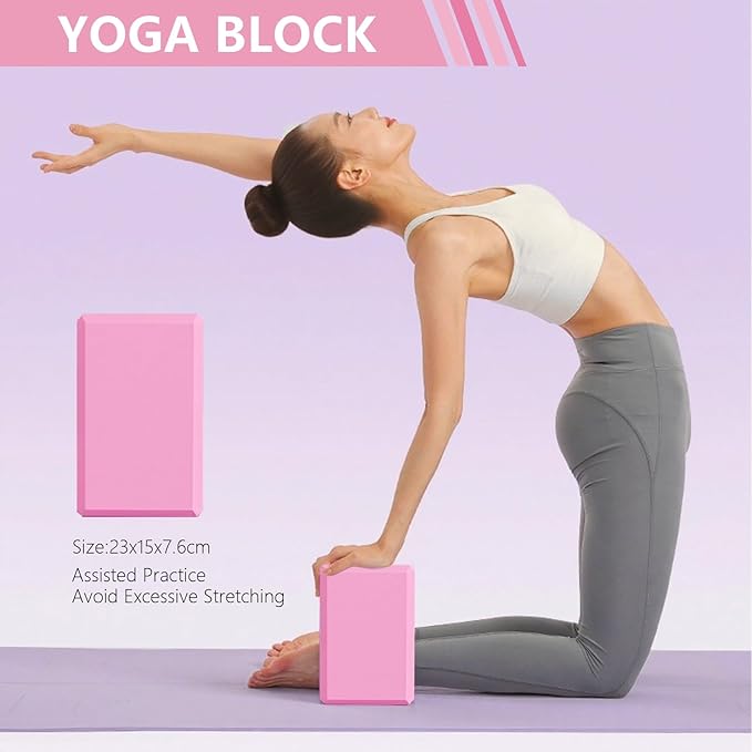 10 Pcs Pilates Equipment Present Pilates Ring Set with Yoga Ring Ball Stretching Strap Risistance Bands Block Gym Bag