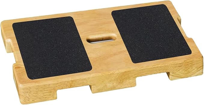 Wood Resistance Band Platform Base, Fitness Exercise Board Footplate for Home Gym Workout