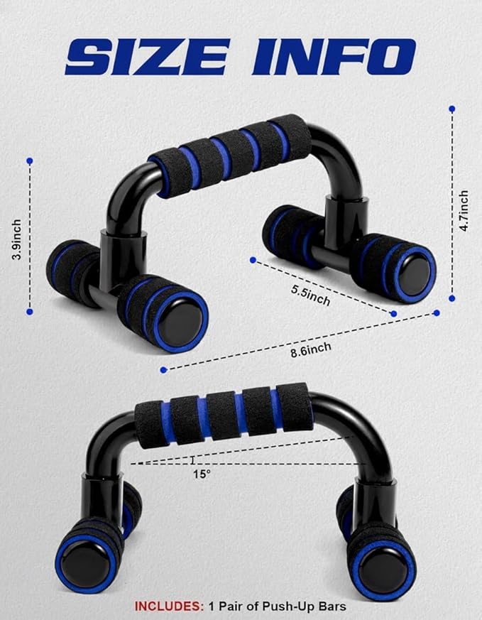 PUSH UP BARS (SOLD AS A PAIR) PUSH UP HANDLES, PUSH UP GRIPS, PUSHUP BARS, PUSHUP HANDLES, PUSH UP STANDS. ERGONOMIC PUSH UP HANDLES.