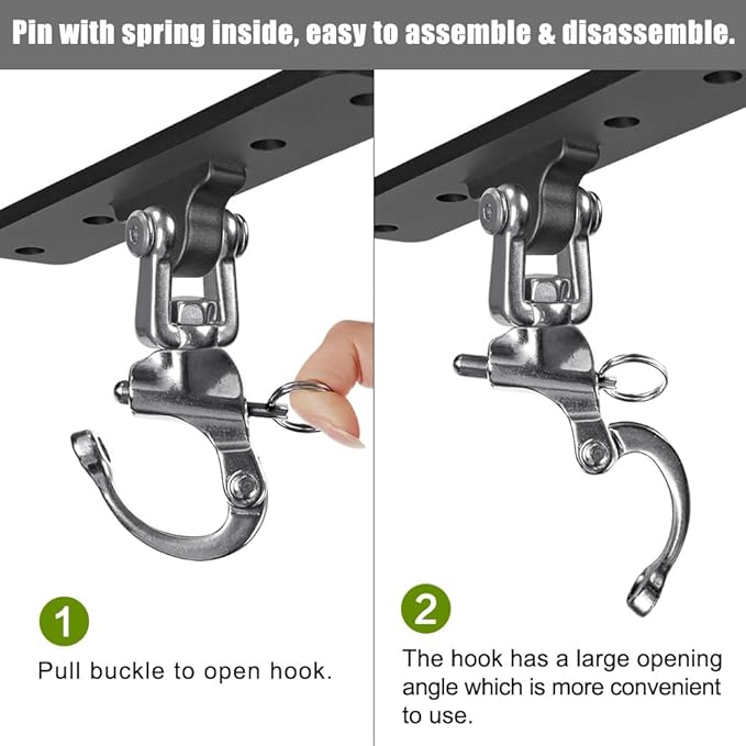 Dolibest Heavy Bag Hangers Brackets, Punching Bag Hangers, Heavy Bag Ceiling Mount for Body Weight Strength Training Systems, Aerial Yoga Swing & Hammock, Resistance Band