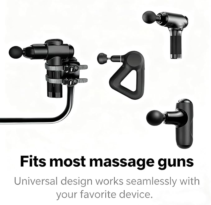 Adjustable Massage Gun Holder with 22"-28" Length Range for Back, Neck, and Shoulders – Compatible with Most Massage Guns, Ergonomic Design for Hard-to-Reach Areas, Ideal Gift for Women and Men