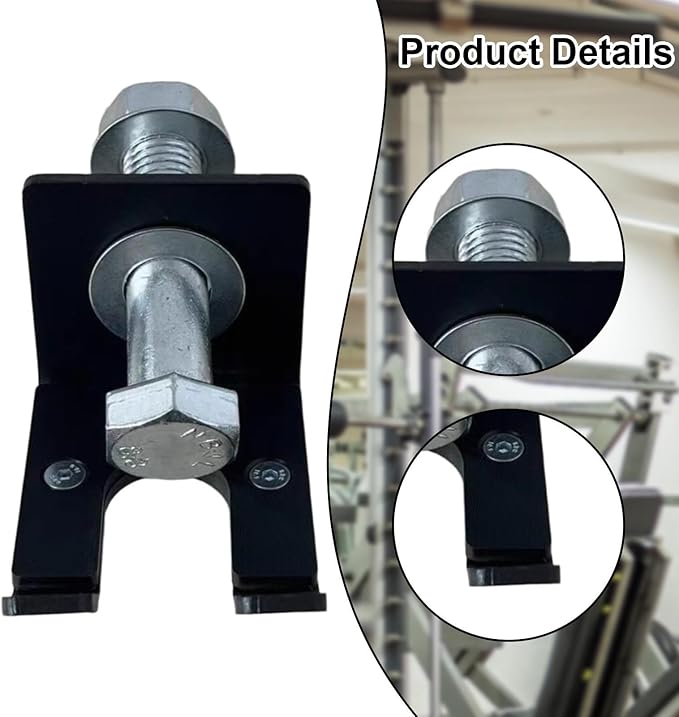 Yiju Barbell Holder Barbell Hanger for Power Rack for Curl Bar for 18mm Hole Fitness Equipment Accessory Garage Gym Bar Hanger