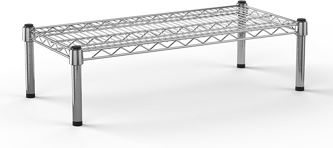 14''W x 30''L x 8''H Chrome Plated Wire Dunnage Rack | Off The Floor Storage