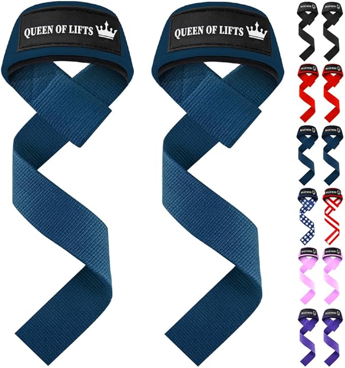 TECEUM Lifting Straps for Weightlifting Gym Strength Training - Wrist Straps with Neoprene Padded Cotton - Men & Women – Ideal for Powerlifting, Bodybuilding & Deadlifts