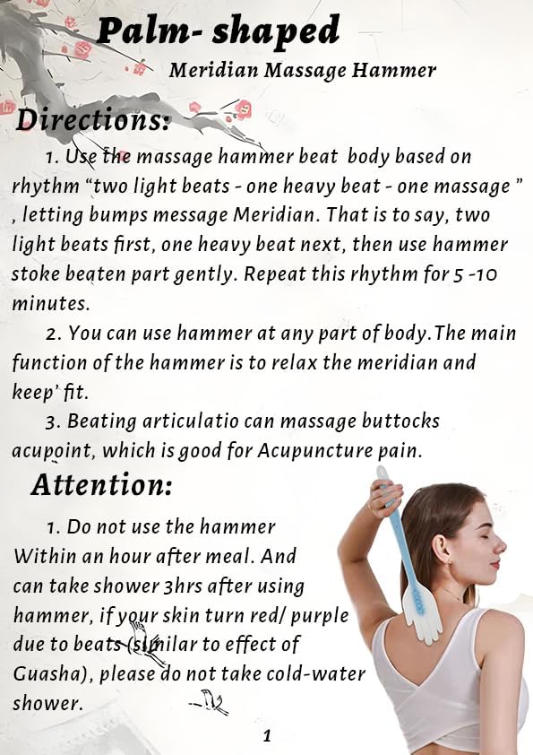 U Scinan Body Massage Pat Back Hammer Massage Tools Portable Massager Clap Stick for Shoulder Neck Foot