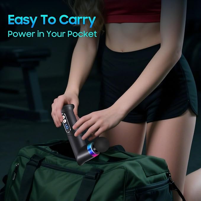 Massage Gun – Mini Massage Gun for Portable Deep Tissue Massage – Quiet Massage Guns for Muscle Relaxation,