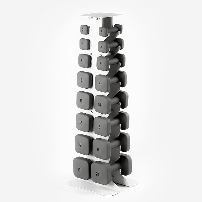 WeGym SafeGrip Square Dumbbells with Anti Slip Handles, Aesthetic Free Weights for Home Workouts, Stable Design Prevents Rolling during Floor Exercises - Set