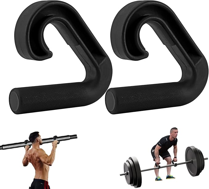 2pcs Neutral Grip Handles for Pull Up Bar Pull Up Handles with Ergonomic Portable Hooks for Home Gym Portable Hooks for Barbell Row Deadlift