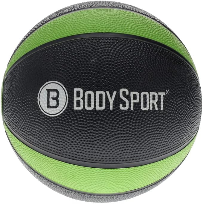 Body Sport Medicine Ball – Weighted Exercise Ball – at-Home Gym Equipment – Fitness Workout Ball – Cardio & Torso Strength Training