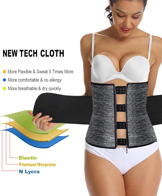 HOPLYNN Neoprene Sweat Waist Trainer Corset Trimmer Shaper Belt for Women