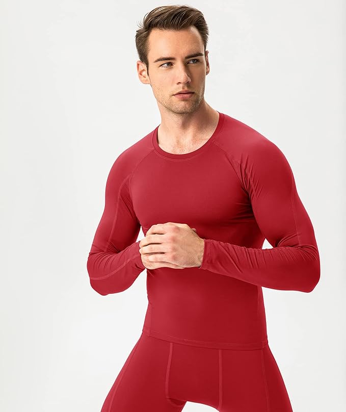 SPVISE 1 or 3 Pack Men's Compression Shirts Long Sleeve Workout Gym T-Shirt Running Top Cool Dry Sports Baselayer Undershirts