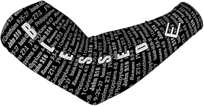 Elite Athletic Gear Faith Compression Arm Sleeve – Cross & Bible Verse – Youth & Adult – Sports & Fitness – Sold Individually