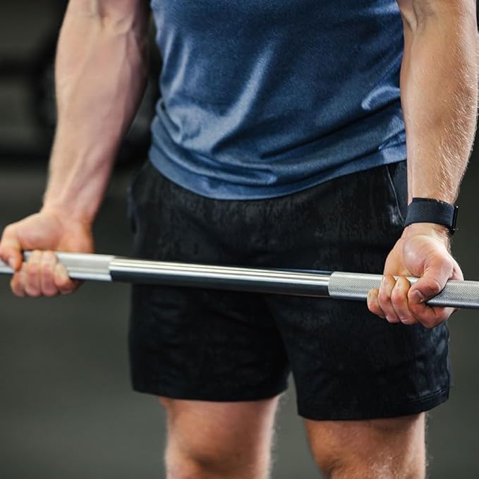 Rubber Curl Fixed Barbells, Pre-Loaded Weight Bar for Strength Training & Weightlifting