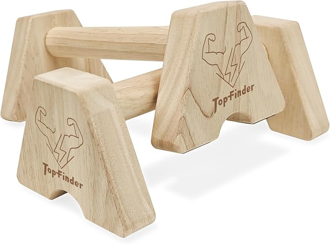 Calisthenics Bars, Push Up Bar Handstand Blocks,Parallel Bars for Calisteniamadera L Sit Bars Gymnastics Equipment