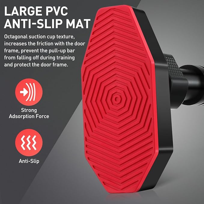 Ciieeo Adjustable Doorway Pull up Bar with Secure Locking No Drilling Installation Comfortable Grip for Home Gym Strength Training 39.37 Inch Portable Fitness Equipment