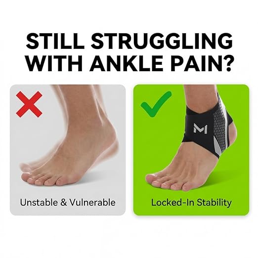 Ankle Brace 2 Pack for Men & Women, Adjustable Lace-Up Ankle Support with Straps, Breathable Compression Stabilizer for Sports, Running, Basketball & Daily Wear (Gray)