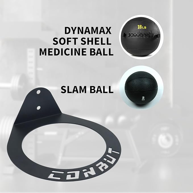 Medicine Ball Rack Exercise Ball Holder Wall Mount, Medicine Ball Storage, 8.8 Inch Inside Diameter Exercise Ball Storage for Gym Exercise Sports Garage Home Commercial Accessory (3pcs)