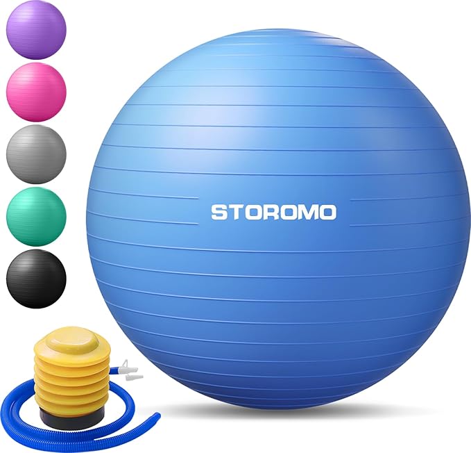 Anti-Burst Pregnancy Exercise Ball – High Weight Capacity Stability Ball for Yoga, Pilates & Labor Support, Eco-Friendly PVC Fitness Ball for Moms, Includes Pump (45cm-95cm)