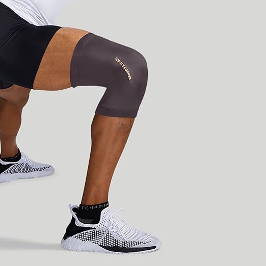 Tommie Copper Infrared Compression Knee Sleeve, Self Warming Knee Compression, Muscle Support & Stability, Slate Grey, XL