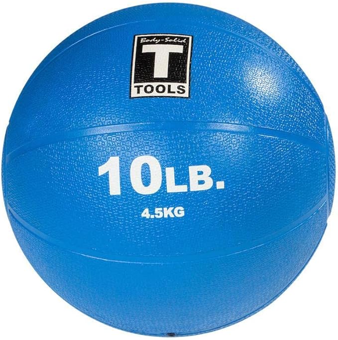 Body-Solid Rubber Medicine Ball - Superior Grip, Textured Surface, Adjustable Air Pressure Fitness Balls - Ideal for Cardio and Core Exercise in Home & Gym Workouts