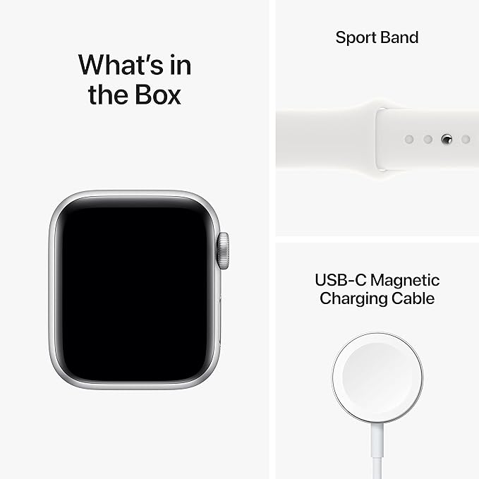Apple Watch SE (2nd Gen) (GPS, 40mm) - Silver Aluminum Case with White Sport Band, S/M (Renewed)