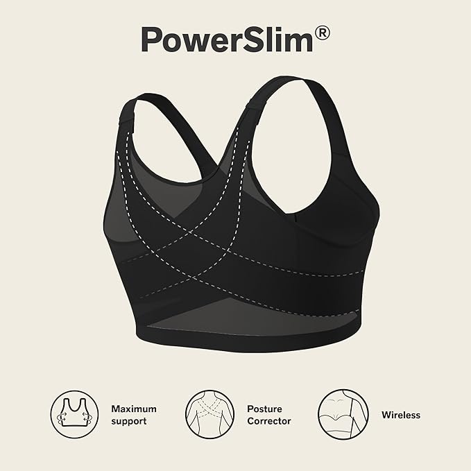 Leonisa Multi-Functional – Posture Corrector Bra Wireless Front Closure Bra for Women Full Coverage
