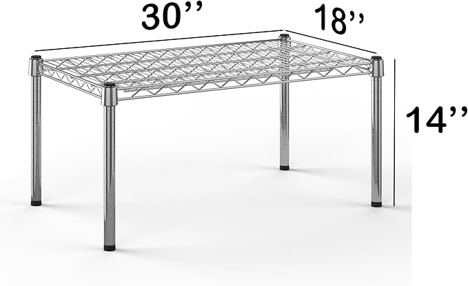 18''W x 30''L x 14''H Chrome Plated Wire Dunnage Rack | Off The Floor Storage