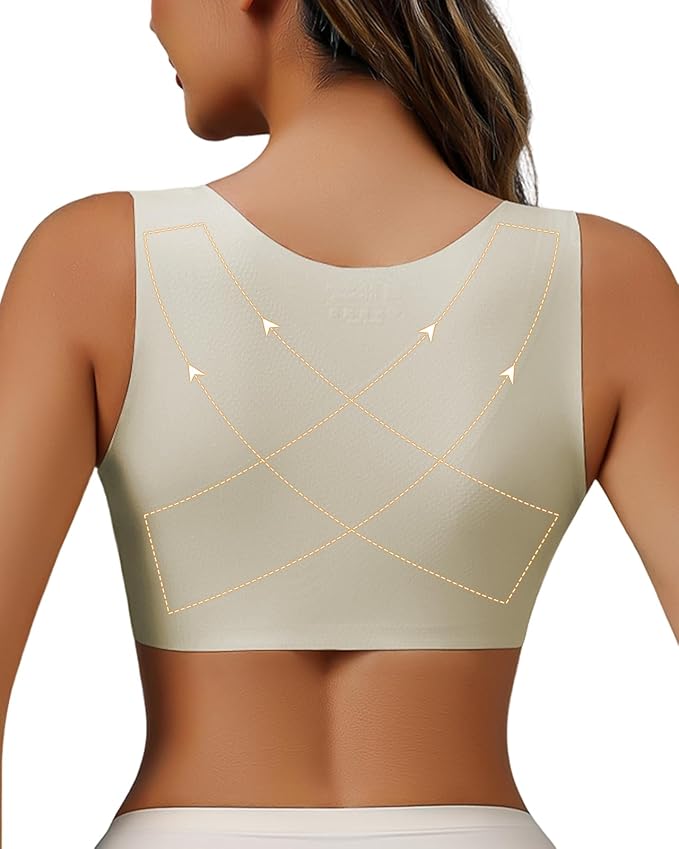 Front Closure Back Posture Corrector for Women Posture Correcting Adjustable Back Support for Women Bras Chest Shaper