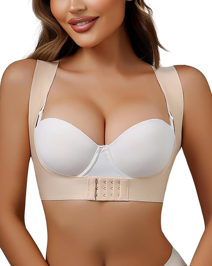 Front Closure Back Posture Corrector for Women Posture Correcting Adjustable Back Support for Women Bras Chest Shaper