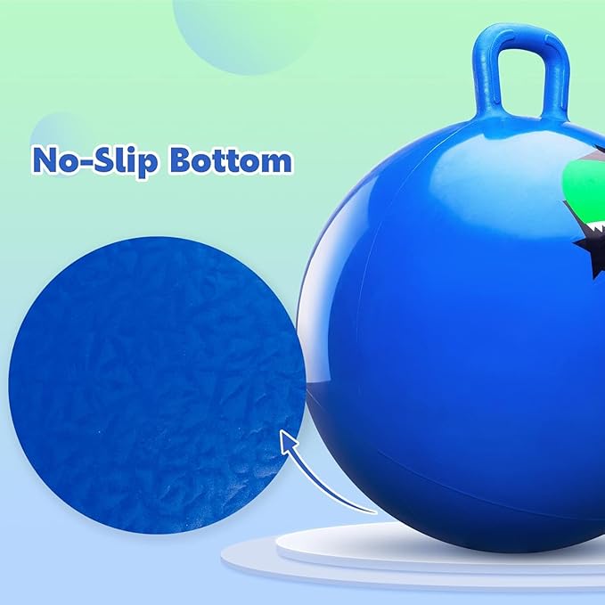 PlayZap Hopper Balls for Kids 6-12, 20 Inches Bouncy Ball with Handle, 20" Inflatable Bouncing Hopper, 50cm Jumping Toys, Garden Hopping Toys Girls Boys Gifts