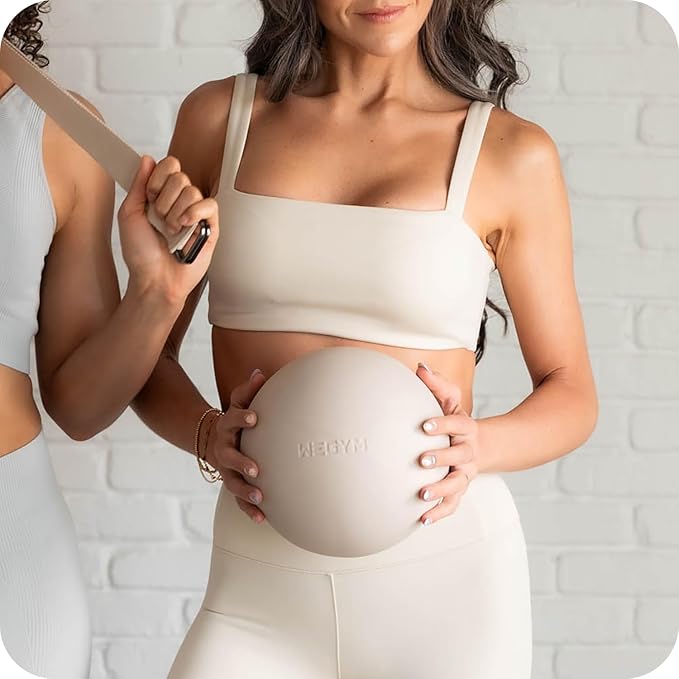 WeGym Pilates Ball 7.87 inch with Pump, Slip Resistant Exercise Ball, Mini Yoga Ball Core Strength, Workout at Home Gym
