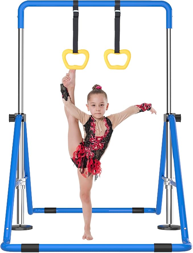 Kids Gymnastics Bar Gymnastic Equipment for Home Adjustable Height Gymnastic Training Bar Gymnastic Stuff for 3-7 Years Old Girls