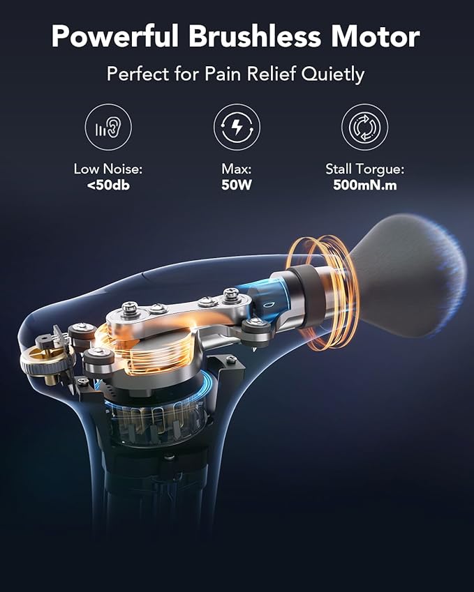 SKG Mini Massage Gun Deep Tissue for Women Men, FSA and HSA Eligible Birthday Gift for Women Men, 10mm Portable Percussion Massage Gun with Carry Bag, Handheld Muscle Massager for Pain Relief, FS700
