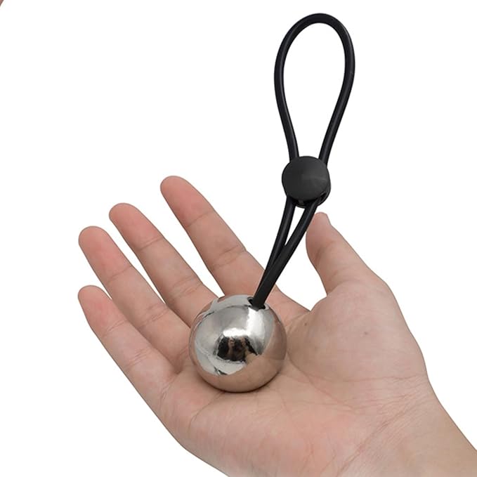 Men's Stretch Weighted Suspension Ball Ring, Progressive Endurance Trainer-USZF57 (25mm Silver Single Ball)