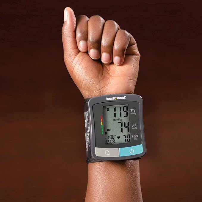 HealthSmart Digital Standard Blood Pressure Monitor with Automatic Upper Cuff that Displays Pulse Rate and Irregular Heartbeat, Stores up to 120 Readings for 2 Users (Pack of 48)