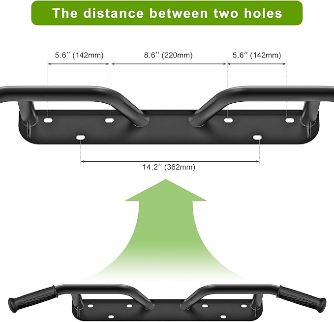 SELEWARE Heavy Duty Welded Pull Up Bar, Versatile Doorway Wall Mount, Joist Mounted, and Ceiling Mounted Chin Up Bars, Thick Metal Sturdy Construction for Full Body Workouts Support 500 lbs